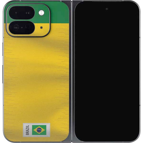Brazil Soccer Flag Google Pixel 9 Pro Fold Skin